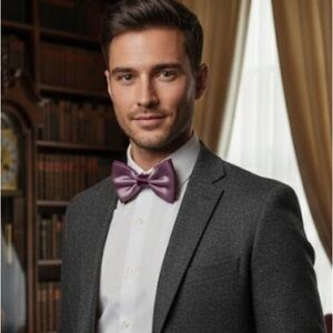 Elegant Purple Bow Tie